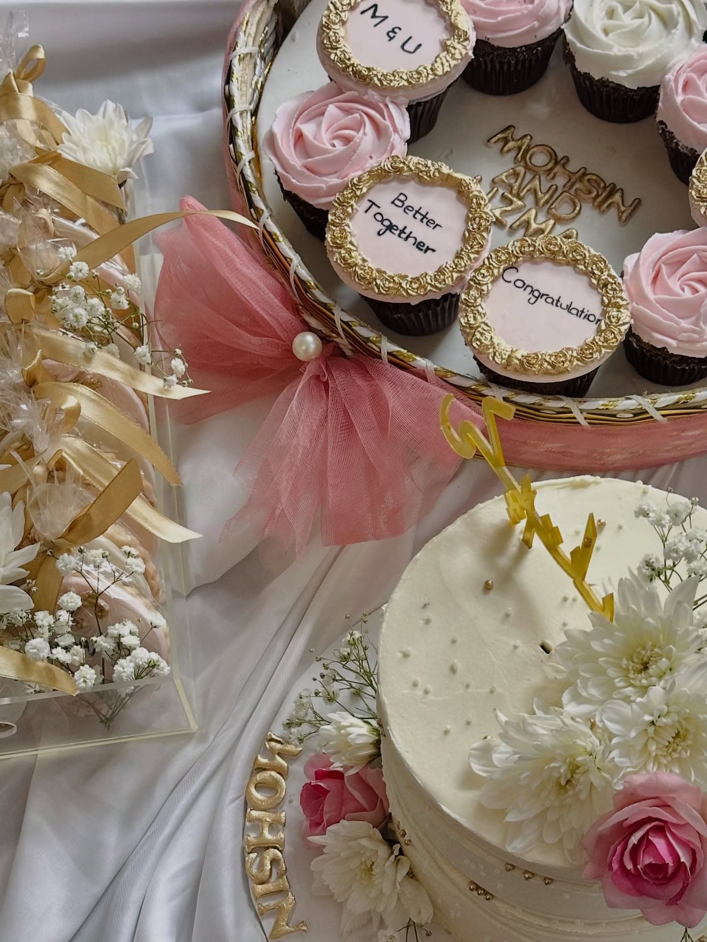 Set of individually decorated custom cupcakes
